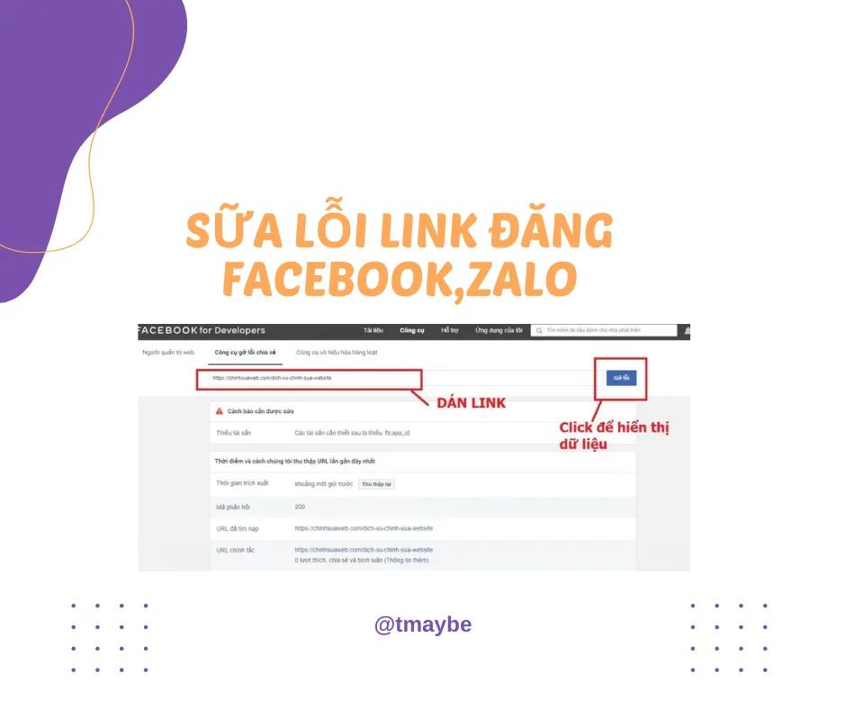 sữa lỗi link đăng facebook,zalo